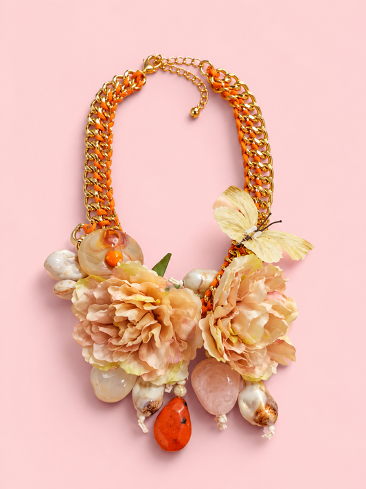 Collana Grande Con Fiori